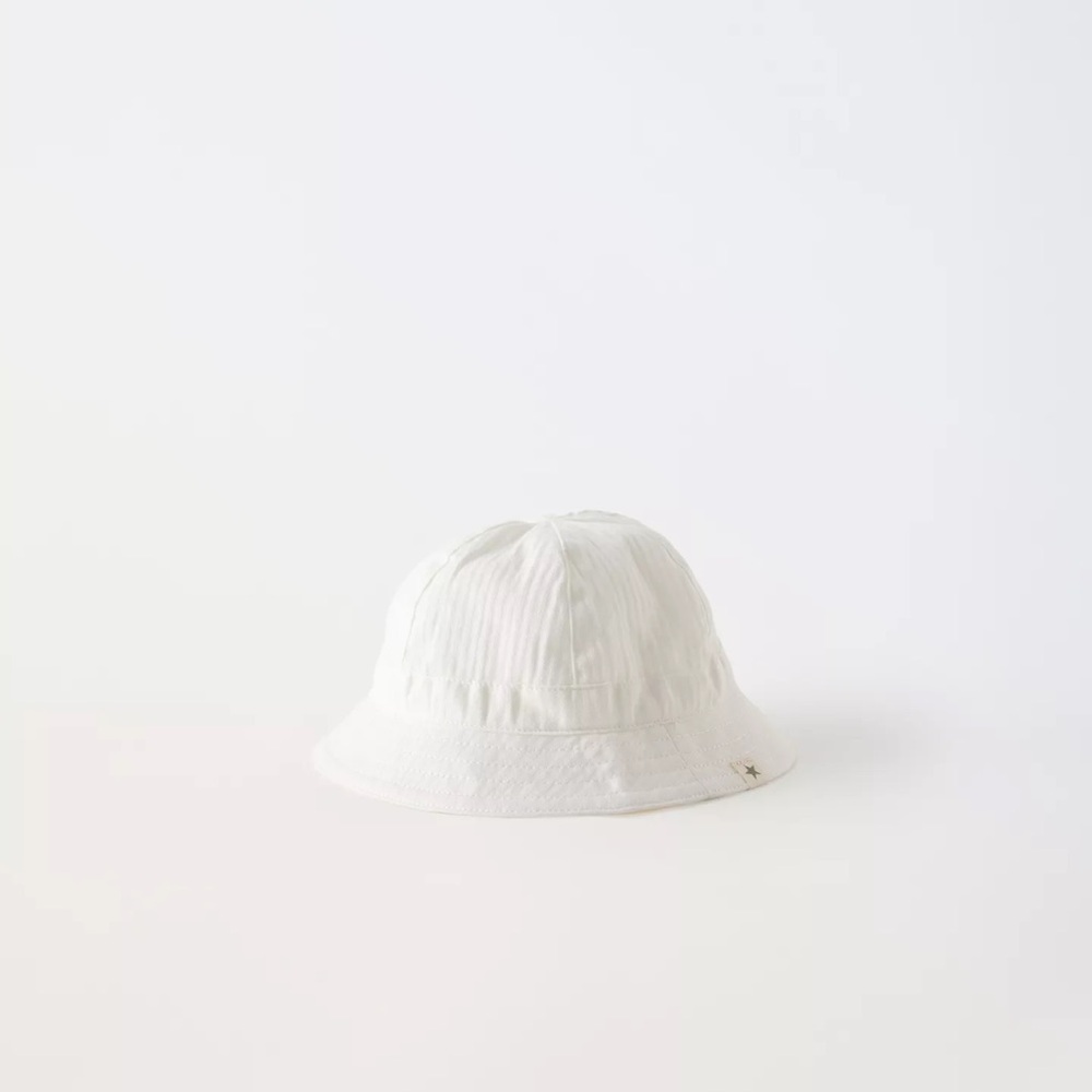 Kids White Bucket Hat